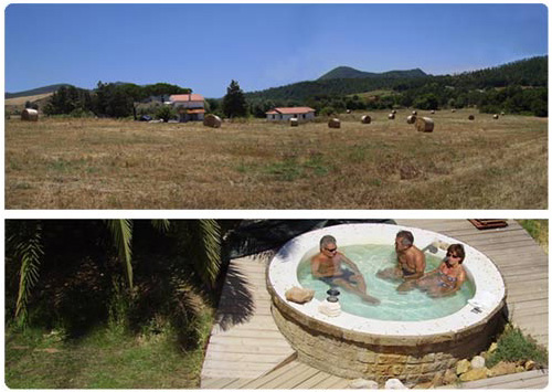 Panoramica Agriturismo con vasca termale